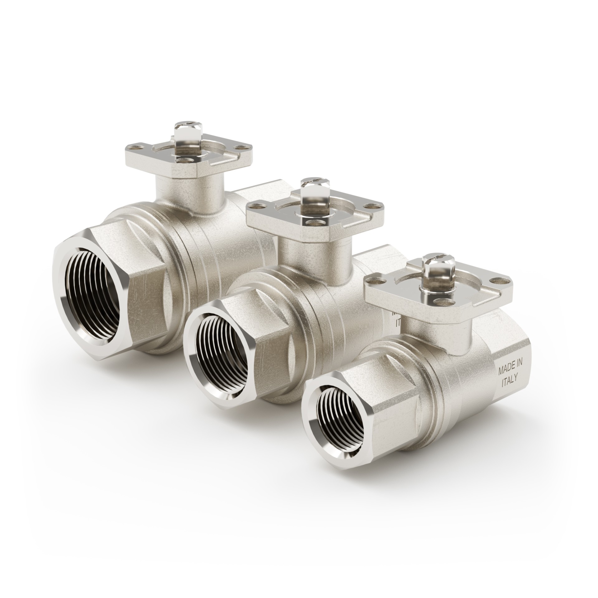 3 шаровых крана Bonomi: 1/2, 3/4 и 1 дюйм